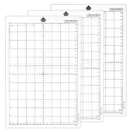 PVC製カッティングマットパッド  デスクトップ細かい手作り作業革工芸縫製diyパンチボード  透明  33.4x22.3x0.05cm DIY-WH0504-08-1
