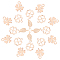 304 Stainless Steel Charms, Mixed Shapes, Rose Gold, 36pcs/box