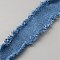 Denim Fabric Ribbons, for Clothing Decoration, Light Blue, 7/8~1-1/8 inch(22~30mm)