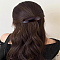 1Pc Resin and Iron Hair Barrettes, Coconut Brown, 86x33.5x25mm