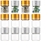 40Pcs 2 Colors Clear Glass Bottles Bead Containers, Screw Top Bead Storage Tubes with Aluminum Cap, Column, Mixed Color, 2.2x3cm, Capacity: 5ml(0.17fl. oz), about 20pcs/color