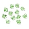 Transparent Glass Beads, Faceted, Butterfly, Pale Green, 6.5x8x5.5mm, Hole: 1mm