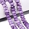 Natural White Jade Beads Strands, Smooth Rondelle, Dyed, Dark Orchid, 10~10.5x5.5~6mm, Hole: 0.7~1.2mm, about 61~69pcs/strand, 14.37~15.55 inch(36.5~39.5cm)