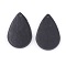 PU Leather Pendants, teardrop, Black, 40x26x3mm, Hole: 1~2mm