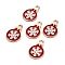 Christmas Alloy Enamel Pendants, Golden, Snowflake, 19x13x1.5mm, Hole: 1.6mm