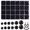 3400Pcs 6 Styles ABS Plastic Imitation Pearl Beads, Round, Black, 3~10mm, Hole: 1.4~2.3mm
