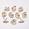 Faceted K9 Glass Rhinestone Charms, Imitation Austrian Crystal, Drop, Golden Shadow, 10x8x4.5mm, Hole: 1.2mm