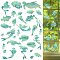 6PCS 2 Styles PVC Stickers Dazzling Color Window Stickers 3D Laser Fish And Mermaid Static Glass Window Stickers, Colorful, 200x118mm