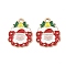 Christmas Alloy Enamel Pendants, Light Gold, Santa Claus, 22x18x1.5mm, Hole: 2mm