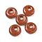 Natural Red Jasper Donut/Pi Disc Charms, 14~14.5x4mm, Hole: 4mm