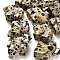 Natural Dalmatian Jasper Pendants, with 201 Stainless Steel Finding, Bear, 18~19x22~23x9~10mm, Hole: 4x8mm