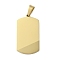 304 Stainless Steel Pendants, Rectangle Charm, PVD Vacuum Plating, Matte, Golden, 36.5x20x2.5mm, Hole: 9.5x5.3mm