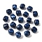 Opaque Acrylic Beads, Imitation Gemstone, Cube, Two Tone, Prussian Blue, 17x15.5x15.5mm, Hole: 3mm, 143pcs/500g