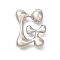 Rack Plating Brass Beads, Balloon Letter, for Personalized Name Necklaces Making, Long-Lasting Plated, Lead Free & Cadmium Free, Platinum, Letter G, 23.5x18.5x7mm, Hole: 2mm
