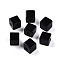 Natural Obsidian European Beads, Large Hole Cube Beads, 15~16.5x15~16.5x15~16.5mm, Hole: 4.5~5.5mm