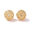 Brass Hollow Round Beads, Golden, 13.5mm, Hole: 1.6mm