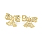 Hollow Bowknot Rack Plated Brass Stud Earrings for Women, Lead Free & Cadmium Free, Long-Lasting Plated, Real 18K Gold Plated, 17x21mm