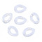 Spray Painted Acrylic Linking Rings, Rubberized Style, Quick Link Connectors, for Curb Chains Making, Twist, Creamy White, 16x11.5x3mm, Inner Diameter: 8X4.5mm, about 2200pcs/500g
