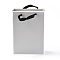 Rectangle Paper Bags, with Handles, for Gift Bags and Shopping Bags, Silver, 20x10x0.6x28cm