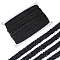 Polyester Ribbons, Black, 1/2 inch(12mm), about 20.00 Yards(18.29m)/Skein