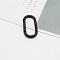 Alloy Spring Gate Rings, Oval, Black, 50x25mm