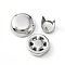 Aluminum Cap Top Buttons, for Hat Making Accessories, Platinum, 7~13x3.5~8.5mm, 3pcs/set