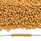 TOHO Demi Round Seed Beads, Japanese Seed Beads, Matte PermaFinish, (PF557F) PermaFinish Gold Metallic Matte, 11/0, 2.2x0.9mm, about 8666pcs/50g
