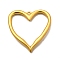 Matte Rack Plating Brass Pendants, Heart Charms, Long-Lasting Plated, Cadmium Free & Lead Free, Real 18K Gold Plated, 40x39.5x3.5mm, Hole: 3mm