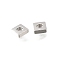 Brass Beads, Square, Lead Free & Cadmium Free, Rack Plating, Lasting Plated, Platinum, 4x4x1.5mm, Hole: 1.7mm