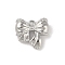Brass Charms, Cadmium Free & Nickel Free & Lead Free, Bowknot, Platinum, 10x11x4mm, Hole: 1mm