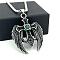 Vintage Stainless Steel Cross with Wings Pendant Necklaces for Men, Stainless Steel Color