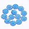 Resin Cabochons, Half Round, Cornflower Blue, 12x3~3.5mm