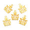 Golden Plated Alloy Pendant Rhinestone Settings, 12 Constellation/Zodiac Sign, Libra, 21.5x17.5x2.5mm, hole: 2mm, Fit for SS6(1.9~2.0mm) Rhinestone