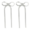 Non-Tarnish 304 Stainless Steel Stud Earrings, Bowknot, Stainless Steel Color, 85x39mm