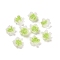 Luminous Resin Decoden Cabochons, Glow in the Dark Flower, Green, 10x10x5mm