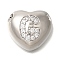 Rack Plating Brass Micro Pave Cubic Zirconia Pendants, Cadmium Free & Lead Free, Heart with Letter A~Z Charms, Platinum, Letter G, 14.5x16x6mm, Hole: 3mm