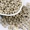 Glass Seed Beads, Opaque Colours Luster, Round, Light Grey, 5~5.5x3~3.5mm, Hole: 1.5~1.6mm, about 77pcs/10g