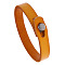 Punk Retro Ethnic Style Handmade Leather Bracelet Couple Literary Hand Strap Men, Yellow, 8-5/8 inch(22cm), 10mm Wide