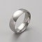 201 Stainless Steel Simple Plain Band Ring for Men Women, Stainless Steel Color, US Size 7 3/4(17.9mm), 6mm