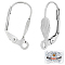 50Pcs 304 Stainless Steel Leverback Earring Findings, with Loops, Stainless Steel Color, 18.5x10mm, Hole: 2mm, Pin: 0.7mm