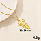 Stainless Steel Leaf Pendant Necklaces, Cable Chain Necklaces