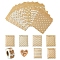 Kraft Paper Bags, No Handles, Food Storage Bags, with Thank You Paper Self-Adhesive Kraft Paper Gift Tag Stickers, Heart Shapes, Mixed Shapes, 15~18x10~13cm