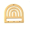 Ion Plating(IP) 304 Stainless Steel Chandelier Component Links, Laser Cut, Arch Shape, Golden, 25x24.5x1mm, Hole: 1.2mm