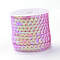 Eco-Friendly Plastic Paillette Beads, Sequins Beads, Ornament Accessories, AB Color, Flat Round, Pearl Pink, 6mm, about 5m/roll