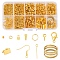 DIY Jewerly Making Finding Kits, Golden, 7x10mm, Hole: 2mm