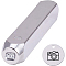 Iron Metal Stamps, for Imprinting Metal, Plastic, Wood, Leather, Camera, 65.5x10mm