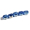 Gradient Color Opaque Resin Beads, with Glitter Powder, Apple, Blue, 11.3x8.7mm