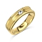 925 Sterling Silver Micro Pave Cubic Zirconia Finger Rings for Women, Matte Gold Color, 4~5mm, Inner Diameter: 17.2mm