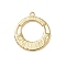 Brass Pendants, Lead Free & Cadmium Free, Flat Round, Real 24K Gold Plated, 24.5x21.5x1mm, Hole: 1.6mm