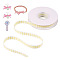 10 Yards Flat Polycotton(Polyester Cotton) Ribbon, Wavy Edged Tartan Ribbon, for Bowknot Making, Yellow, 11x0.2mm